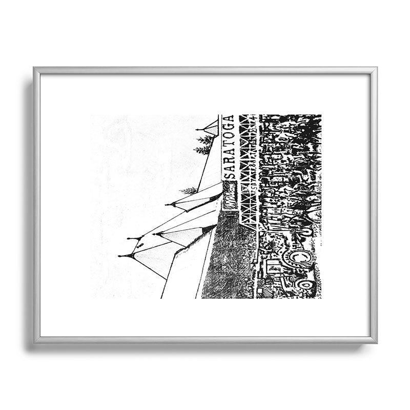 "The Starting Gate" Saratoga Springs Race Course Track Framed Art Print