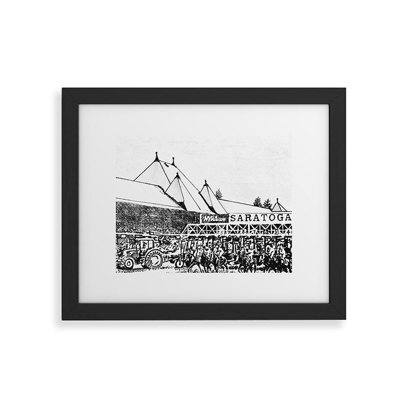 "The Starting Gate" Saratoga Springs Race Course Track Framed Art Print