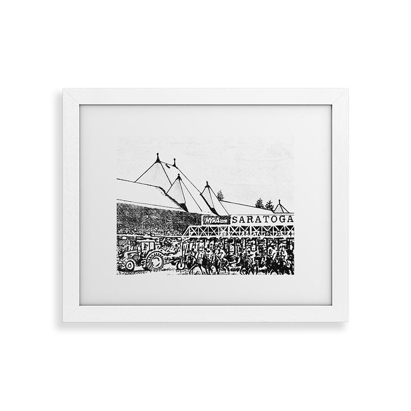"The Starting Gate" Saratoga Springs Race Course Track Framed Art Print