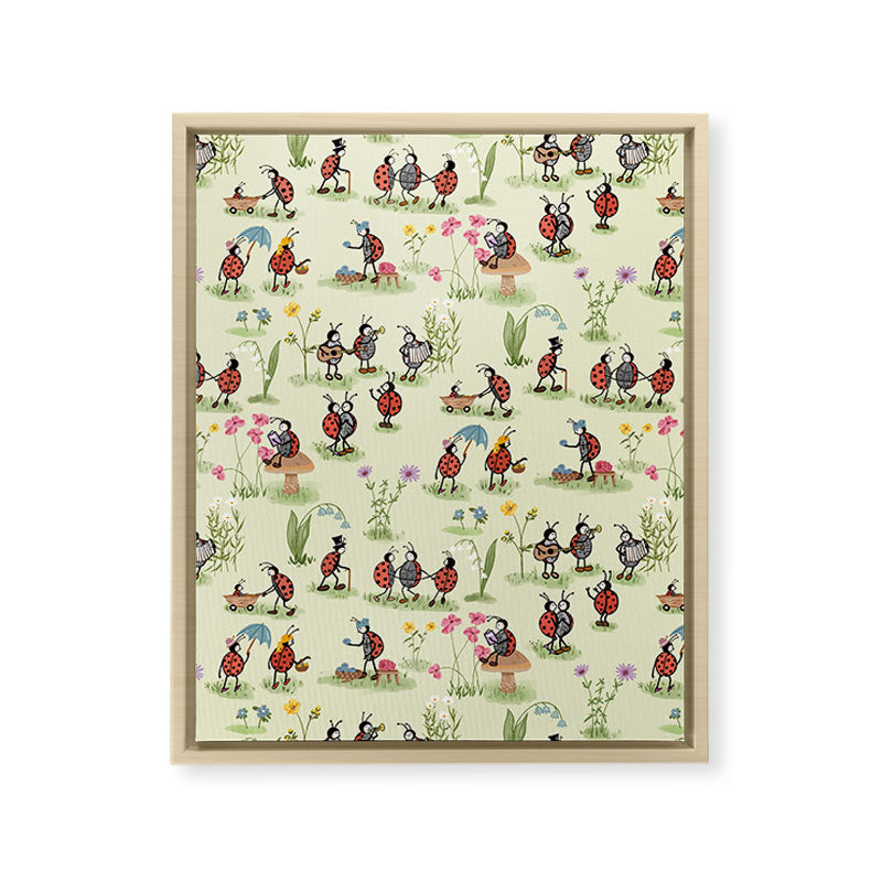 A Ladybug Life Framed Canvas Print