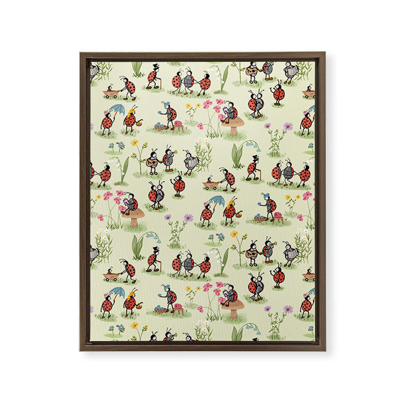 A Ladybug Life Framed Canvas Print
