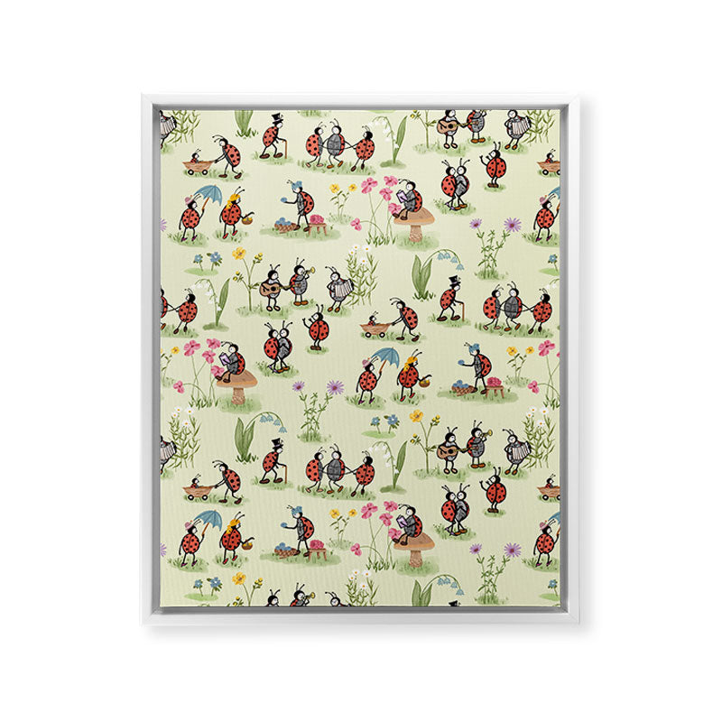 A Ladybug Life Framed Canvas Print