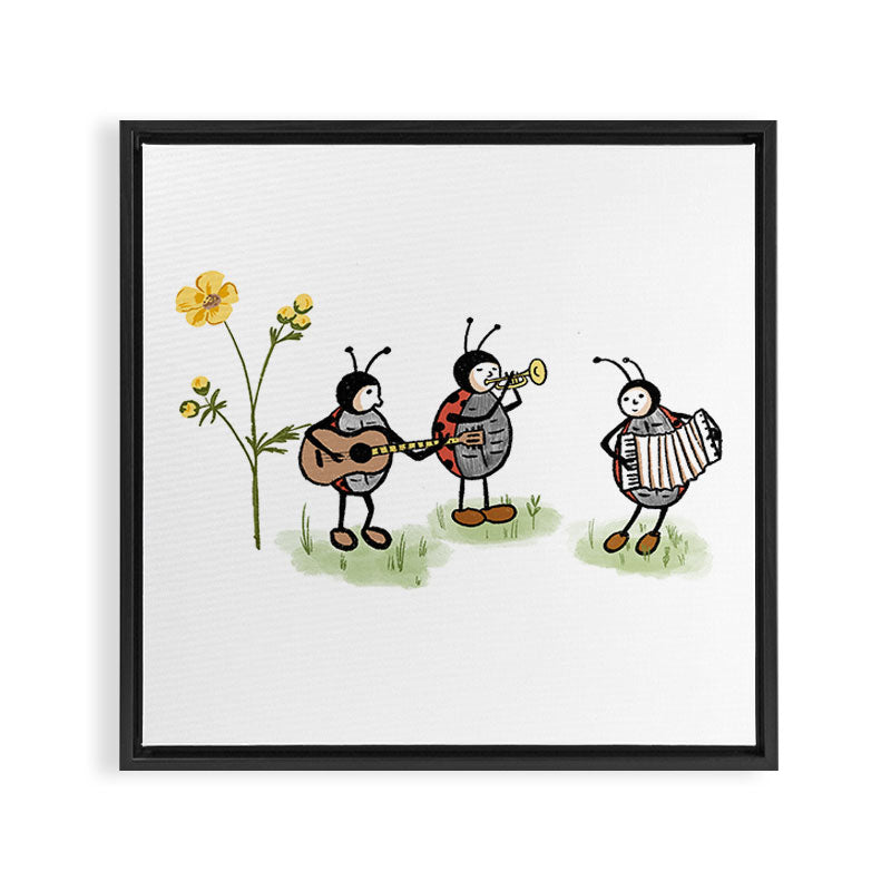 A Ladybug Life Framed Canvas Print