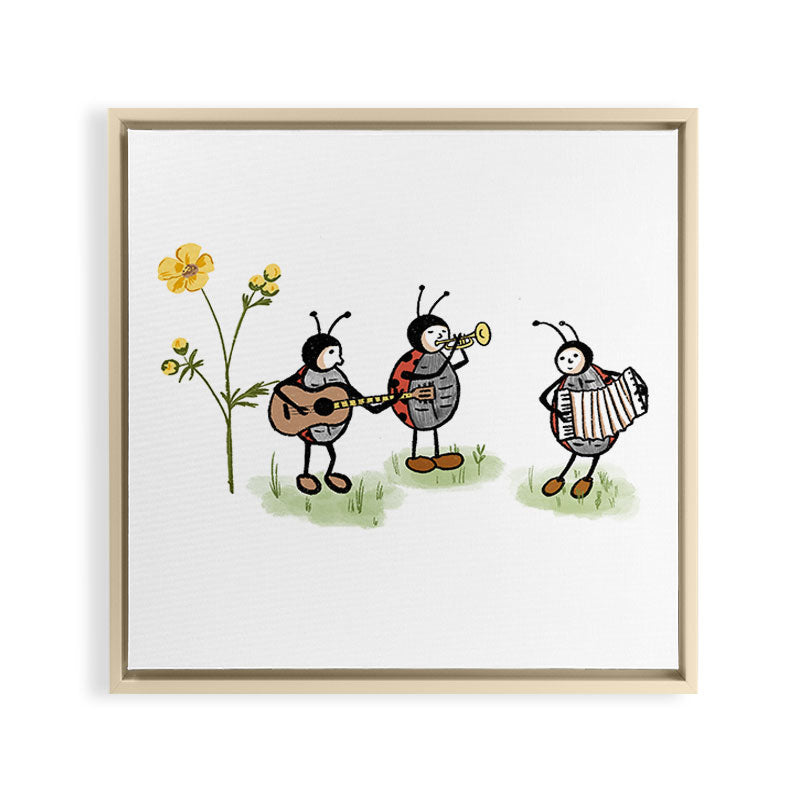 A Ladybug Life Framed Canvas Print
