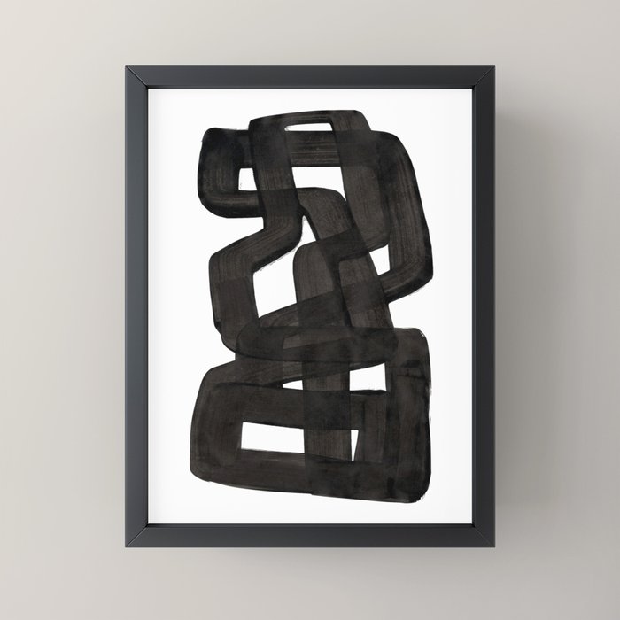 Boulder' Mid Century Modern Fun Abstract Shapes  Mini Art Print
