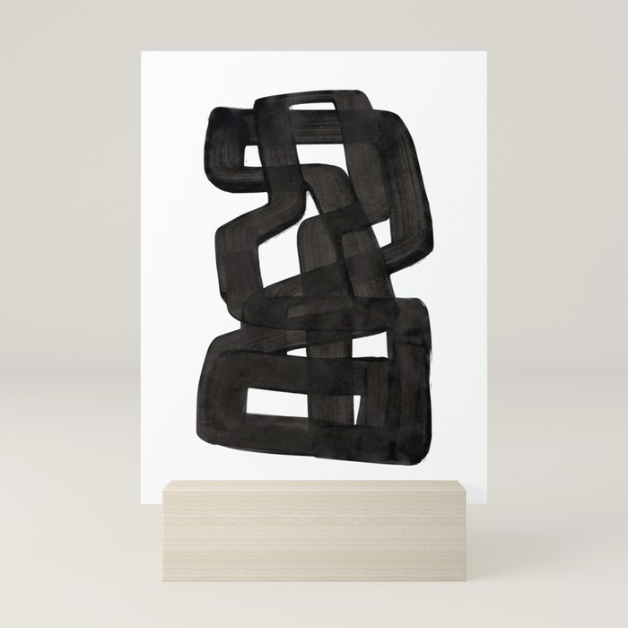 Boulder' Mid Century Modern Fun Abstract Shapes  Mini Art Print