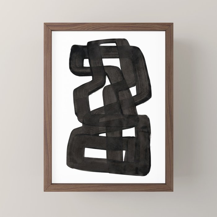 Boulder' Mid Century Modern Fun Abstract Shapes  Mini Art Print
