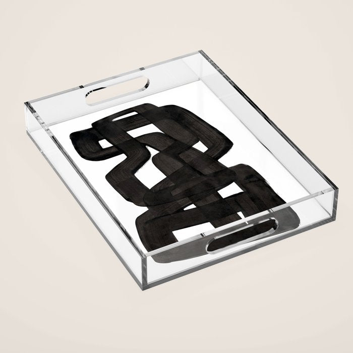 Boulder' Mid Century Modern Fun Abstract Shapes  Acrylic Tray