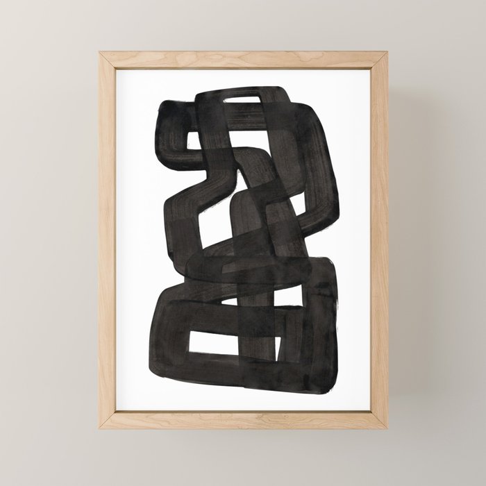 Boulder' Mid Century Modern Fun Abstract Shapes  Mini Art Print