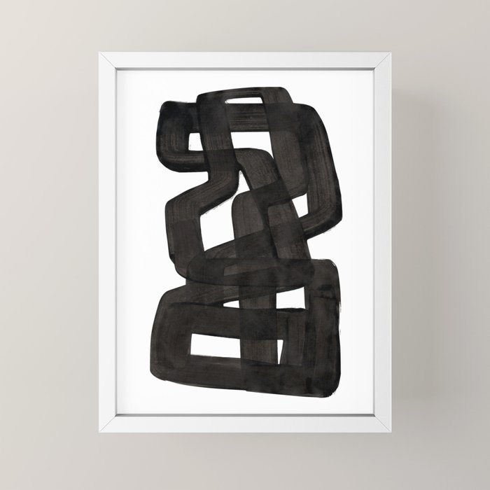 Boulder' Mid Century Modern Fun Abstract Shapes  Mini Art Print