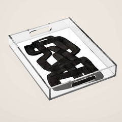 Boulder' Mid Century Modern Fun Abstract Shapes  Acrylic Tray
