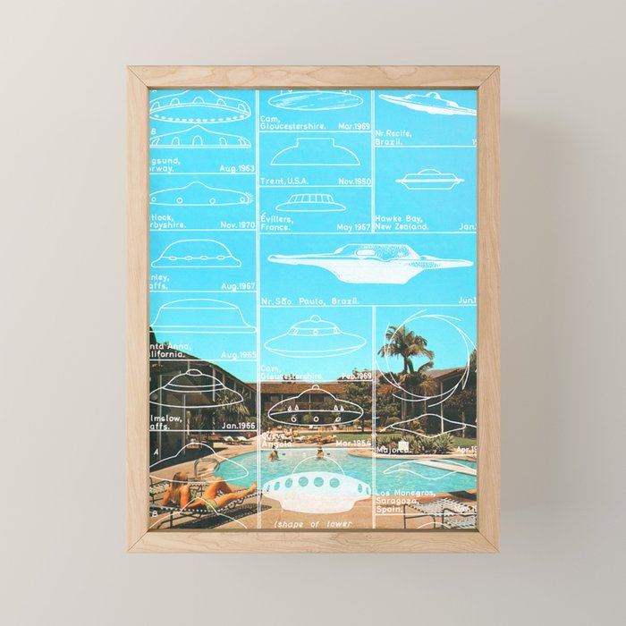 60s UFO sightings Mini Art Print