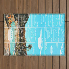 60s UFO sightings Outdoor Rug