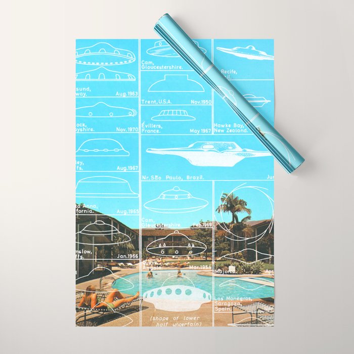 60s UFO sightings Wrapping Paper