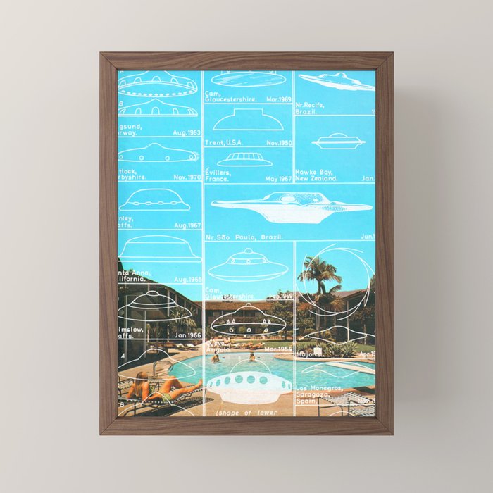 60s UFO sightings Mini Art Print