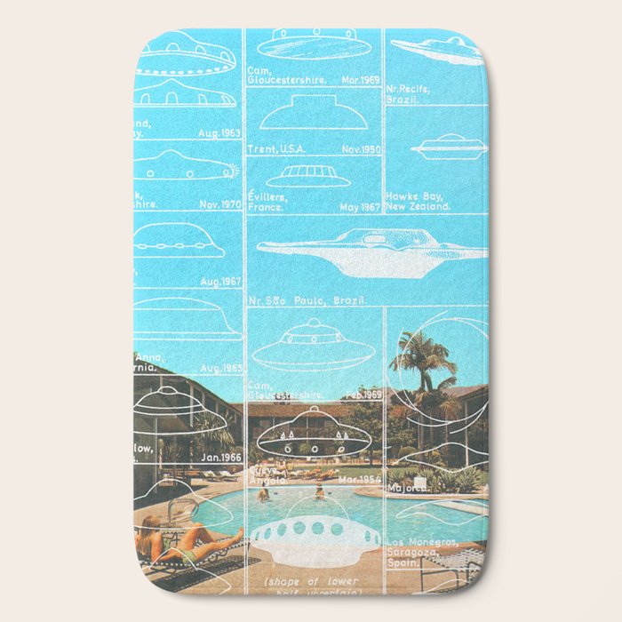 60s UFO sightings Bath Mat