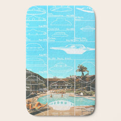60s UFO sightings Bath Mat