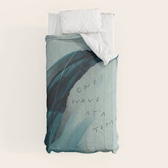 "One Wave At A Time" Comforter