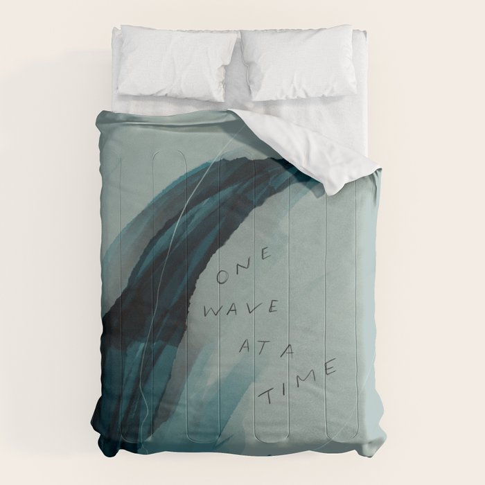 "One Wave At A Time" Comforter