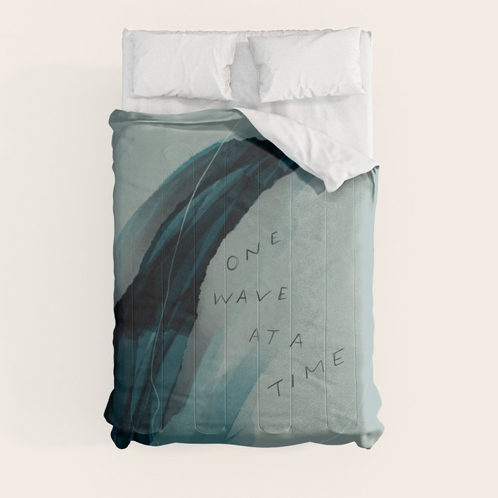 "One Wave At A Time" Comforter