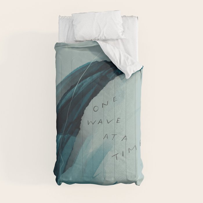 "One Wave At A Time" Comforter