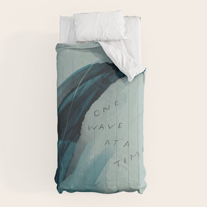 "One Wave At A Time" Comforter