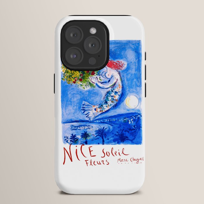 1962 FRANCE Marc Chagall Nice Soleil Fleurs Travel Poster iPhone Case