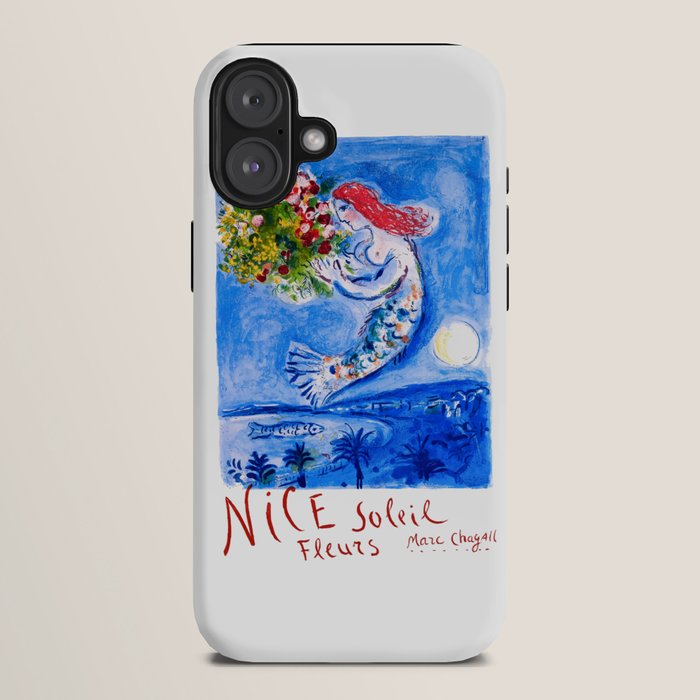 1962 FRANCE Marc Chagall Nice Soleil Fleurs Travel Poster iPhone Case