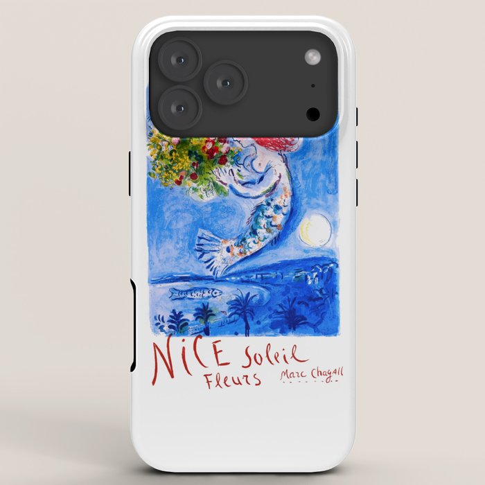 1962 FRANCE Marc Chagall Nice Soleil Fleurs Travel Poster iPhone Case