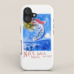 1962 FRANCE Marc Chagall Nice Soleil Fleurs Travel Poster iPhone Case