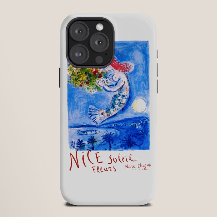 1962 FRANCE Marc Chagall Nice Soleil Fleurs Travel Poster iPhone Case