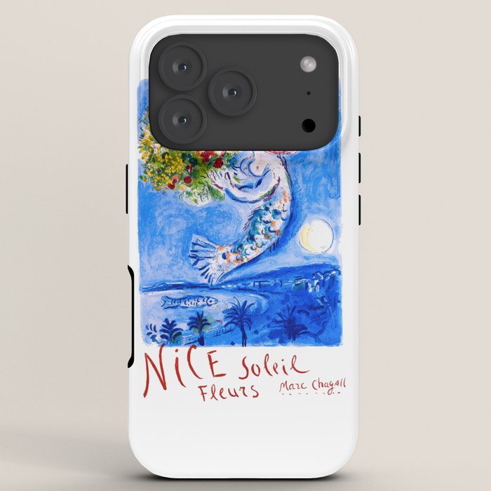1962 FRANCE Marc Chagall Nice Soleil Fleurs Travel Poster iPhone Case