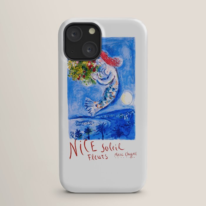 1962 FRANCE Marc Chagall Nice Soleil Fleurs Travel Poster iPhone Case