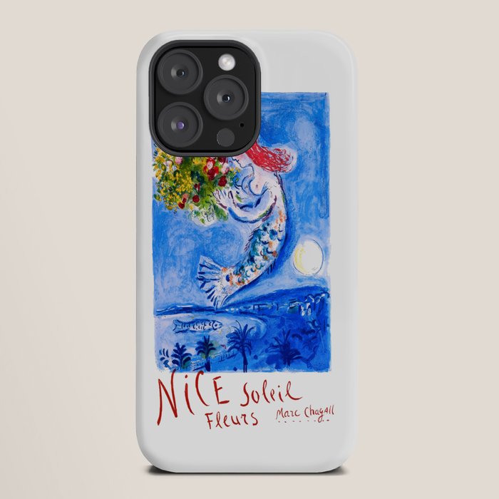 1962 FRANCE Marc Chagall Nice Soleil Fleurs Travel Poster iPhone Case