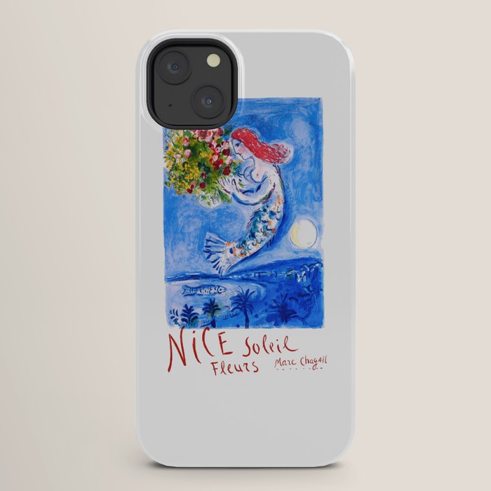 1962 FRANCE Marc Chagall Nice Soleil Fleurs Travel Poster iPhone Case