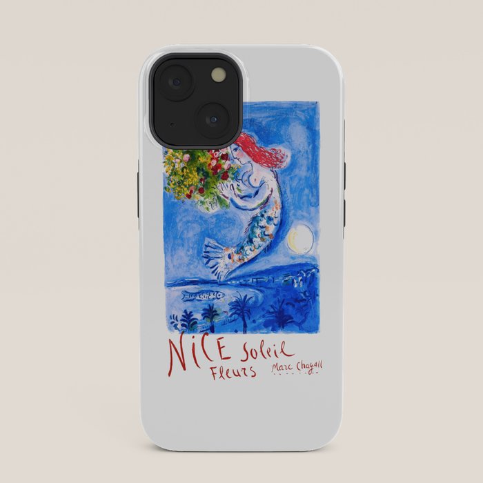 1962 FRANCE Marc Chagall Nice Soleil Fleurs Travel Poster iPhone Case