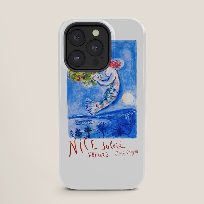 1962 FRANCE Marc Chagall Nice Soleil Fleurs Travel Poster iPhone Case