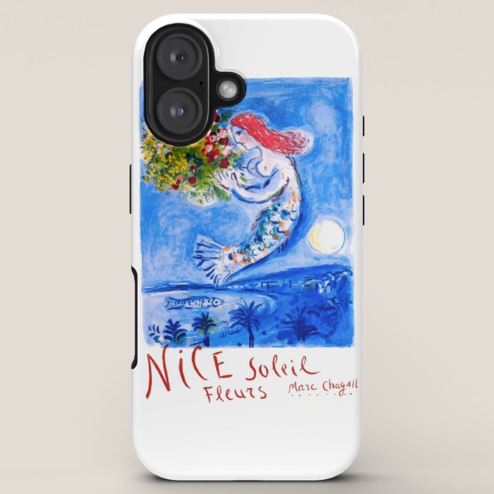 1962 FRANCE Marc Chagall Nice Soleil Fleurs Travel Poster iPhone Case