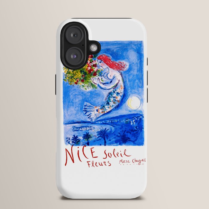 1962 FRANCE Marc Chagall Nice Soleil Fleurs Travel Poster iPhone Case