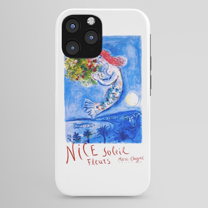 1962 FRANCE Marc Chagall Nice Soleil Fleurs Travel Poster iPhone Case