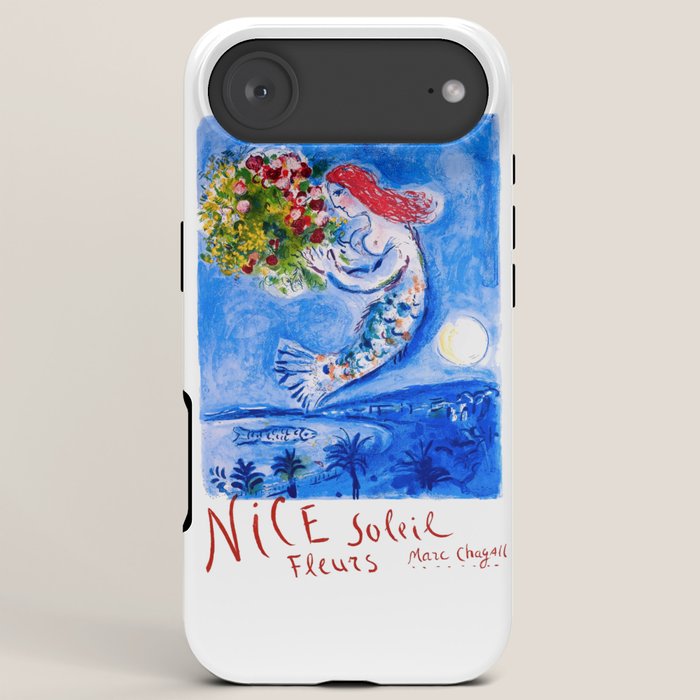 1962 FRANCE Marc Chagall Nice Soleil Fleurs Travel Poster iPhone Case