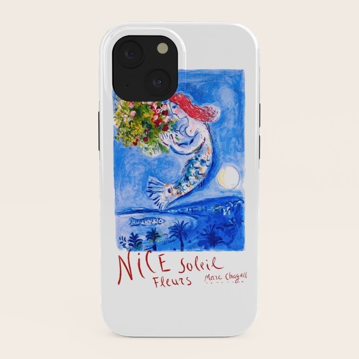 1962 FRANCE Marc Chagall Nice Soleil Fleurs Travel Poster iPhone Case