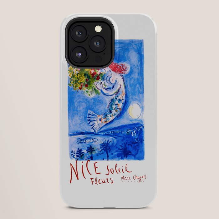 1962 FRANCE Marc Chagall Nice Soleil Fleurs Travel Poster iPhone Case