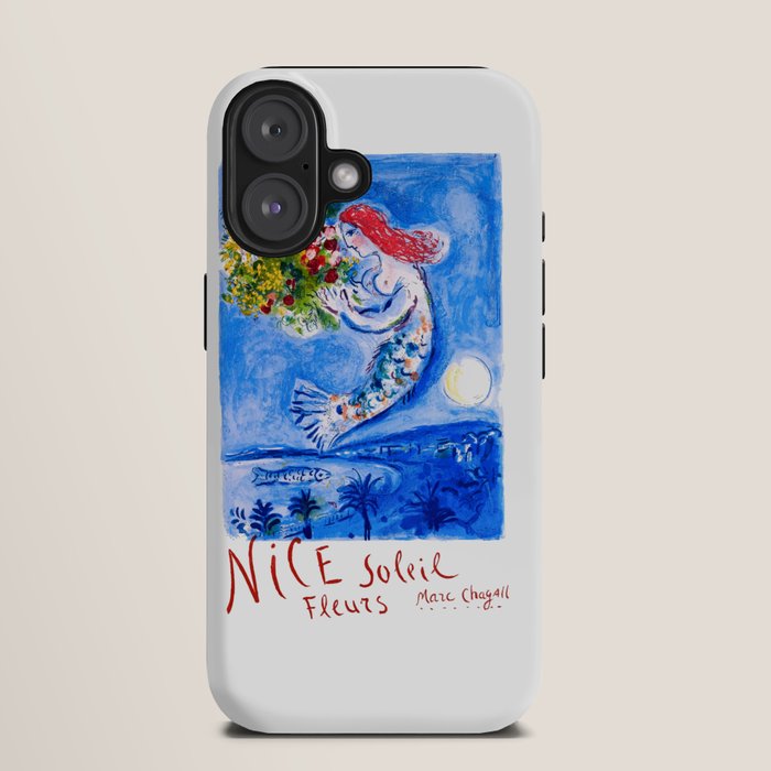 1962 FRANCE Marc Chagall Nice Soleil Fleurs Travel Poster iPhone Case