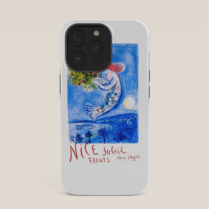 1962 FRANCE Marc Chagall Nice Soleil Fleurs Travel Poster iPhone Case