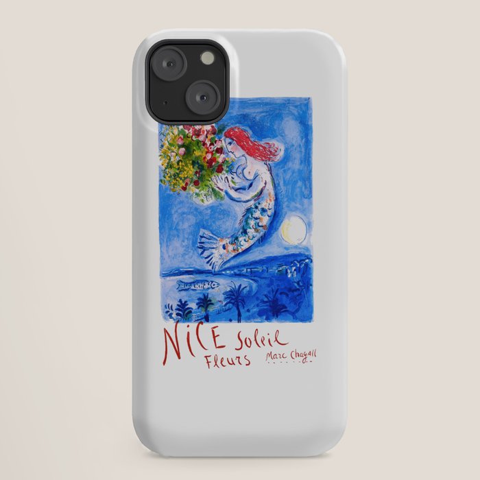 1962 FRANCE Marc Chagall Nice Soleil Fleurs Travel Poster iPhone Case