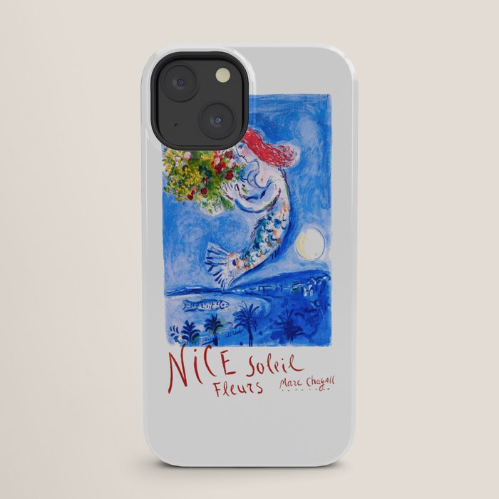 1962 FRANCE Marc Chagall Nice Soleil Fleurs Travel Poster iPhone Case