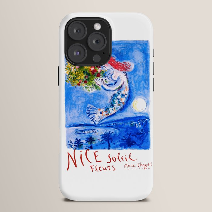 1962 FRANCE Marc Chagall Nice Soleil Fleurs Travel Poster iPhone Case