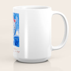 1962 FRANCE Marc Chagall Nice Soleil Fleurs Travel Poster Coffee Mug