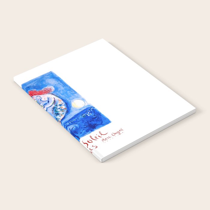 1962 FRANCE Marc Chagall Nice Soleil Fleurs Travel Poster Notebook